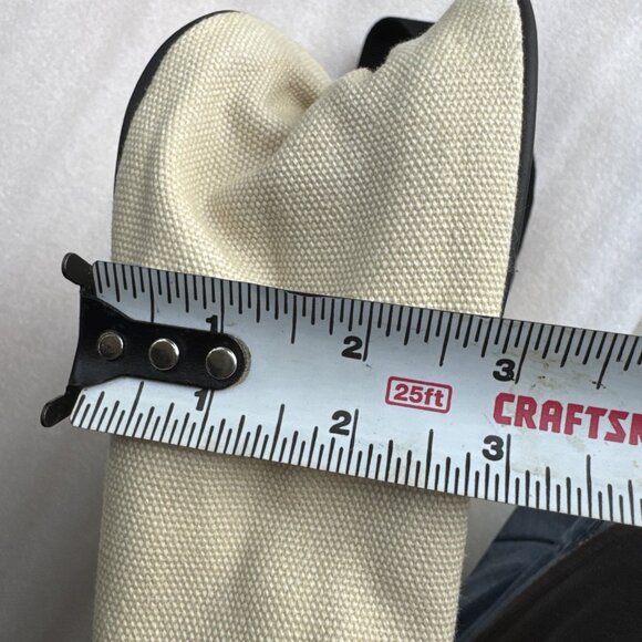 Calvin Klein Beige Canvas Crossbody Bag With Black Strap & Zipper - Picture 11 of 12